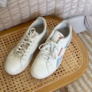 Reebok Classic White and Light Blue Shoes